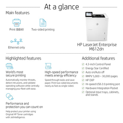 HP LaserJet Enterprise M612dn, Print, Two-sided printing