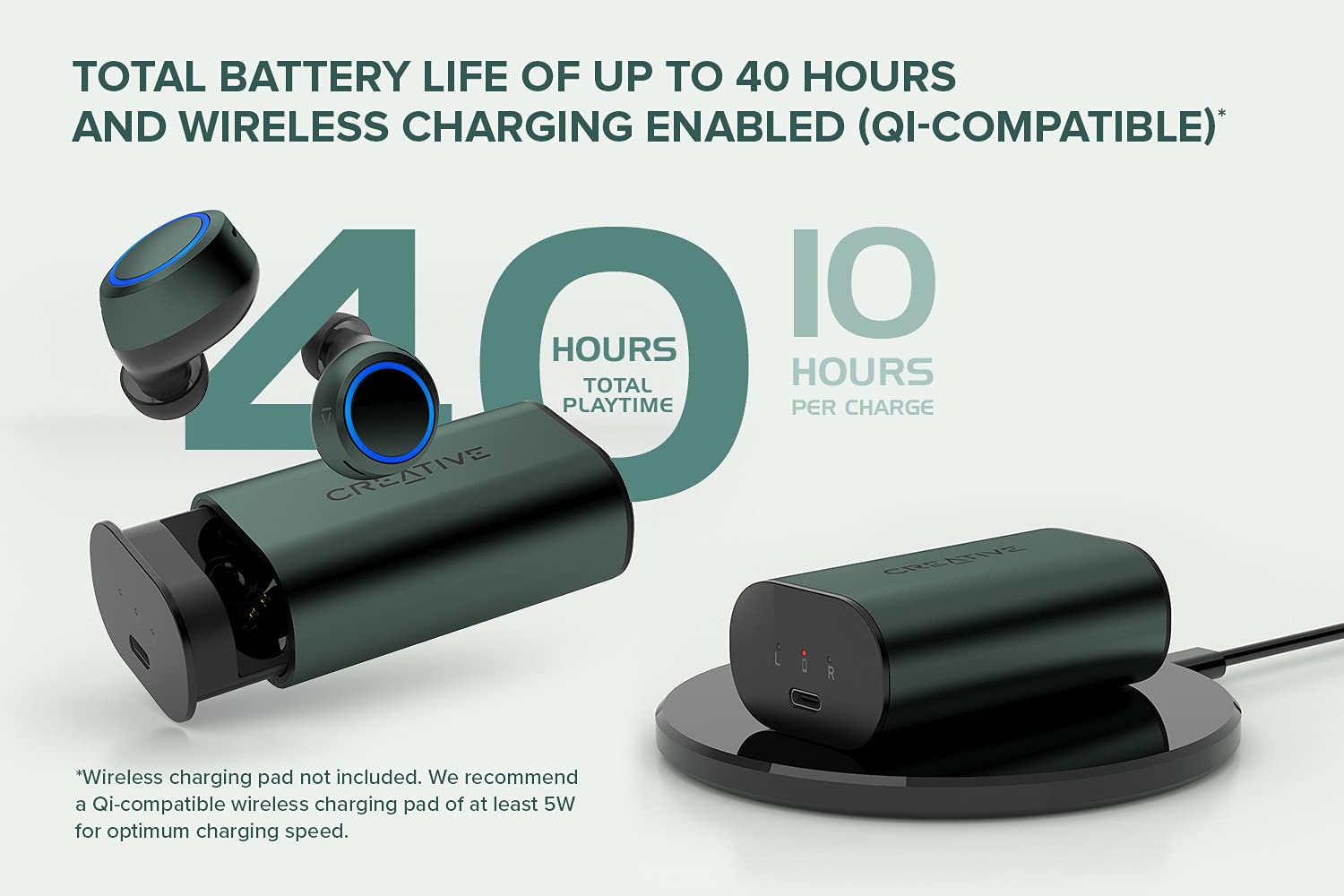 Creative outlier air online battery life