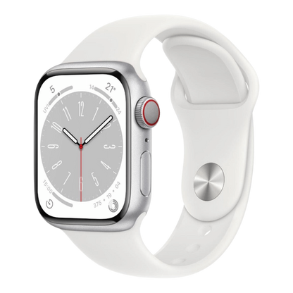 Apple Watch Series 8 OLED 41 mm Digital 352 x 430 pixels Touchscreen 4G Silver Wi-Fi GPS (satellite)