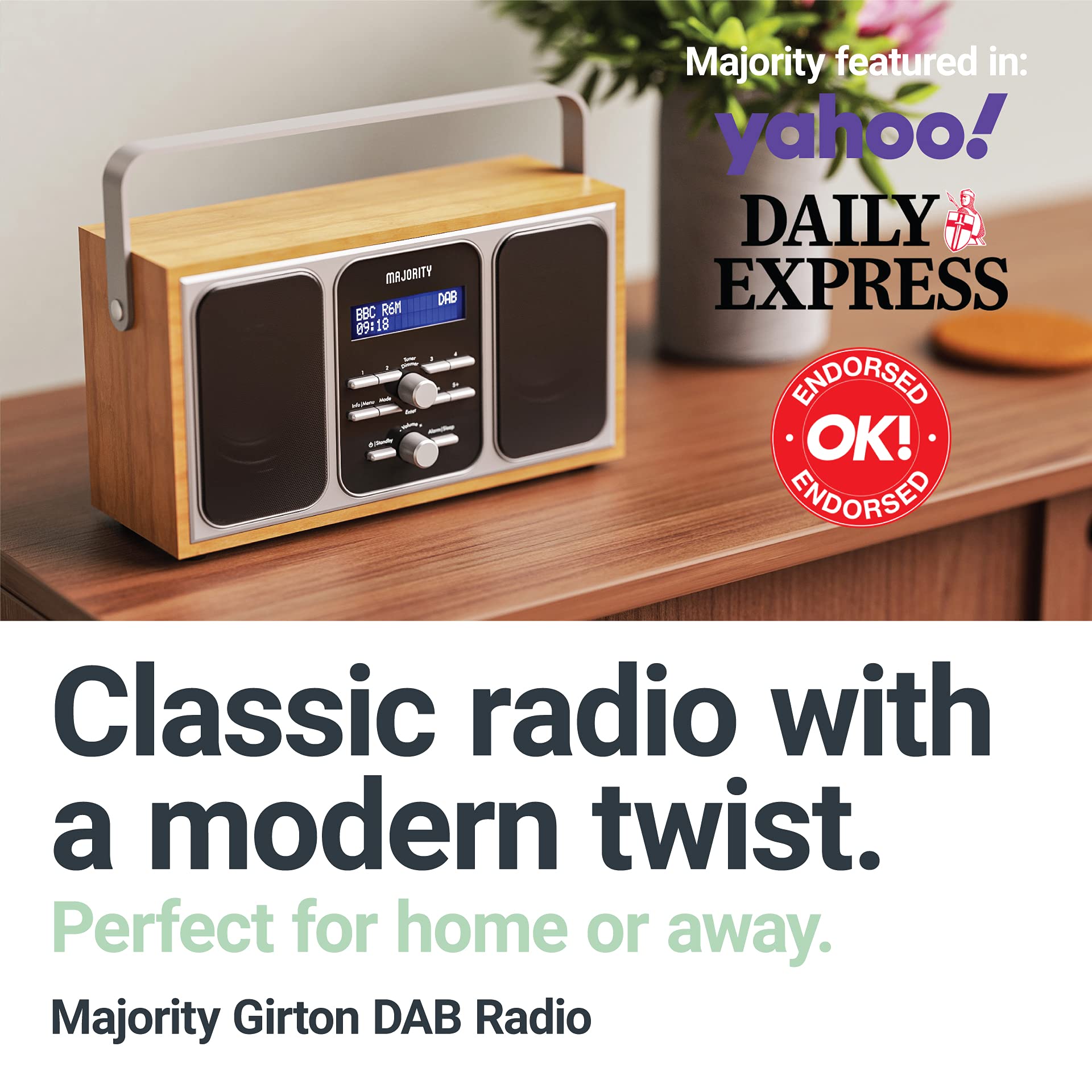 Portable DAB Radio and Alarm Clock, Girton